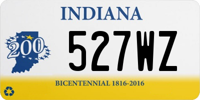 IN license plate 527WZ