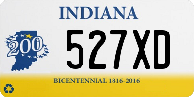 IN license plate 527XD