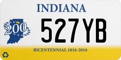 IN license plate 527YB