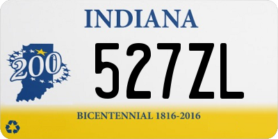 IN license plate 527ZL