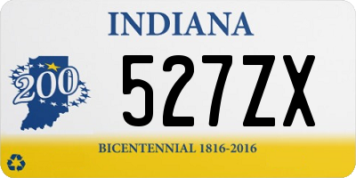 IN license plate 527ZX