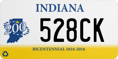 IN license plate 528CK