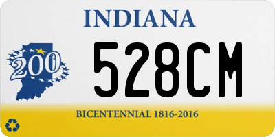 IN license plate 528CM