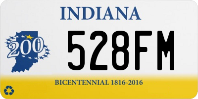 IN license plate 528FM