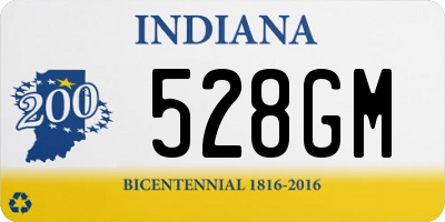 IN license plate 528GM