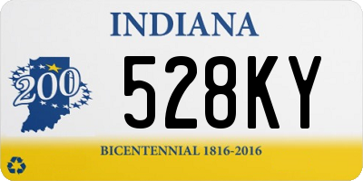 IN license plate 528KY