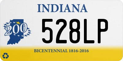 IN license plate 528LP