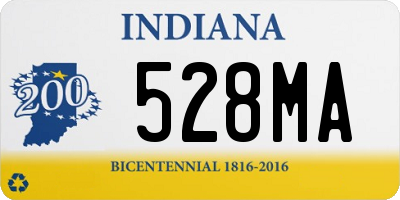 IN license plate 528MA