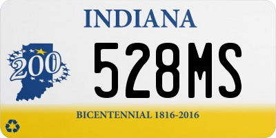 IN license plate 528MS