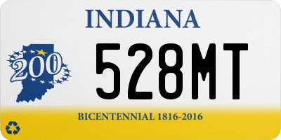 IN license plate 528MT