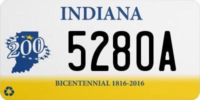 IN license plate 528OA