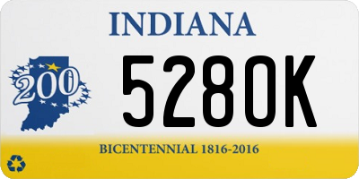 IN license plate 528OK