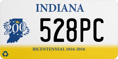 IN license plate 528PC