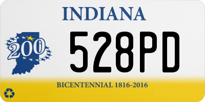 IN license plate 528PD