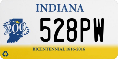 IN license plate 528PW