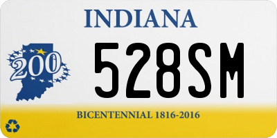 IN license plate 528SM