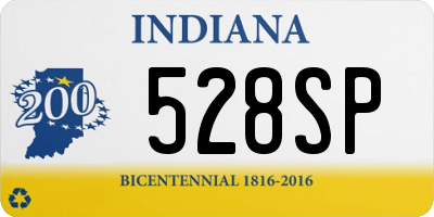 IN license plate 528SP