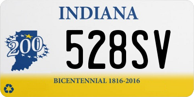 IN license plate 528SV