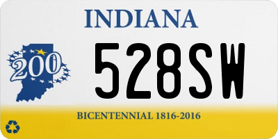 IN license plate 528SW