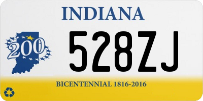 IN license plate 528ZJ