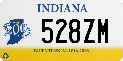 IN license plate 528ZM