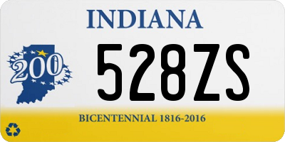 IN license plate 528ZS