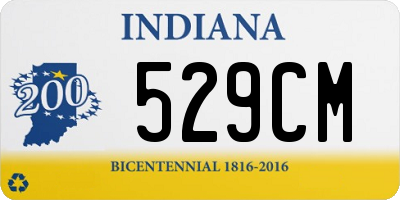 IN license plate 529CM