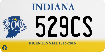 IN license plate 529CS