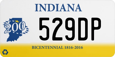 IN license plate 529DP