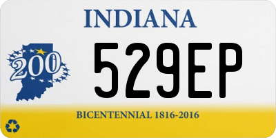 IN license plate 529EP