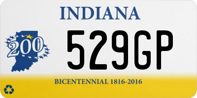 IN license plate 529GP