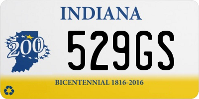 IN license plate 529GS