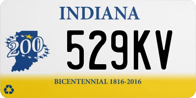 IN license plate 529KV