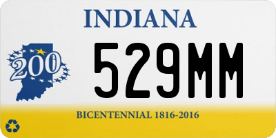 IN license plate 529MM