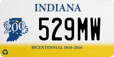 IN license plate 529MW