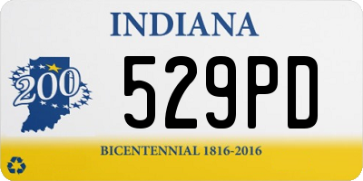 IN license plate 529PD