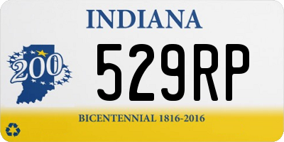 IN license plate 529RP