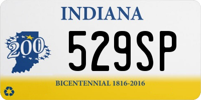 IN license plate 529SP