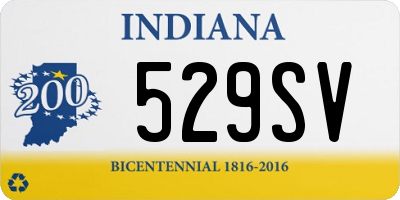 IN license plate 529SV