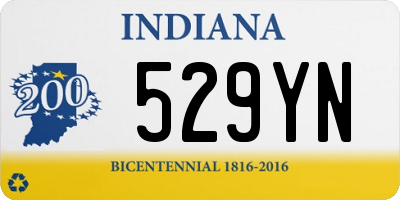 IN license plate 529YN