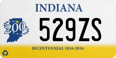 IN license plate 529ZS