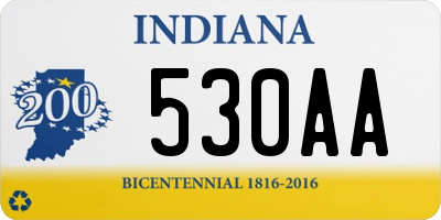 IN license plate 530AA