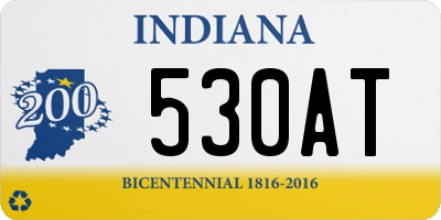 IN license plate 530AT