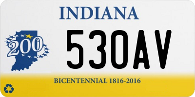 IN license plate 530AV