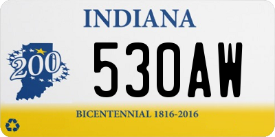 IN license plate 530AW