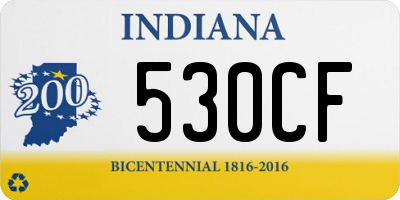 IN license plate 530CF