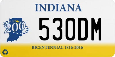 IN license plate 530DM