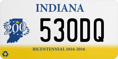 IN license plate 530DQ