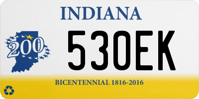 IN license plate 530EK