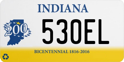 IN license plate 530EL